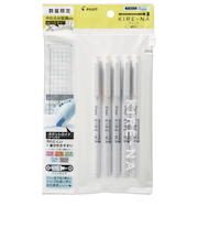 パイロット（PILOT）　蛍光ペン　キレーナ（KIRE-NA）5色セット　定規付　SKIWR2415C2　02ペール