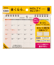 【2026年版・卓上】　ノルティ（NOLTY）　カレンダー卓上方眼　B6横　C265