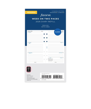 【2026年1月始まり】　ファイロファックス（Filofax）　見開き1週間　月－日　罫線バイブル　26-68418　ホワイト