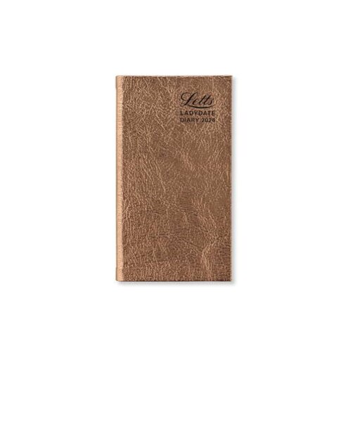 【2026年1月始まり】　レッツ（LETTS）　レディデイト　ミディアムポケット　ウィークリーホリゾンタル　81958　ローズゴールド　日曜始まり