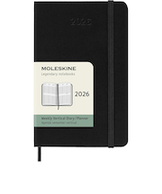 【2026年1月始まり】　モレスキン（MOLESKINE）　12ヶ月クラシックダイアリー　ハードカバー　ポケットサイズ　ウィークリーバーチカル　ブラック　月曜始