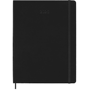 【2026年1月始まり】　モレスキン（MOLESKINE）　12ヶ月スマートプロプランナー　ハードカバー　XLサイズ　ウィークリーバーチカル　ブラック　月曜始ま