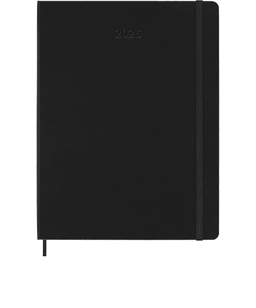 【2026年1月始まり】　モレスキン（MOLESKINE）　12ヶ月スマートプロプランナー　ハードカバー　XLサイズ　ウィークリーバーチカル　ブラック　月曜始ま