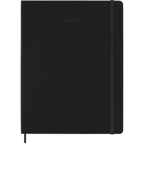 【2026年1月始まり】　モレスキン（MOLESKINE）　12ヶ月スマートプロプランナー　ハードカバー　XLサイズ　ウィークリーバーチカル　ブラック　月曜始ま