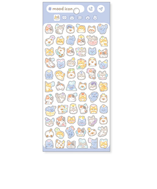 マインドウェイブ　ムードアイコンステッカー　82497　ねこ