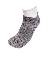 SUGATA LABO 呼吸する和紙靴下 シークレット5本指 ショート丈 ミックスブラック Mサイズ