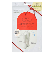 靴下サプリ　まるでこたつソックス　ケーブル　23～25cm　フェザーベージュ