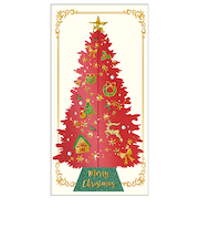 【クリスマス】アートプリントジャパン　シャイニーツリーポップアップ　レッド