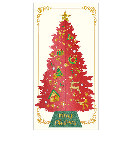 【クリスマス】アートプリントジャパン　シャイニーツリーポップアップ　レッド