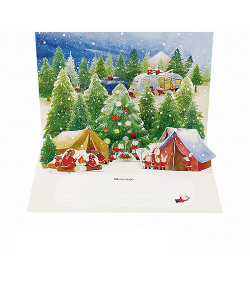 【クリスマス】アートプリントジャパン　ミニサンタポップアップカード　XC‐125030