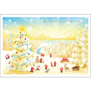 【クリスマス】　グリーティングライフ　ミニサンタカード　S－421