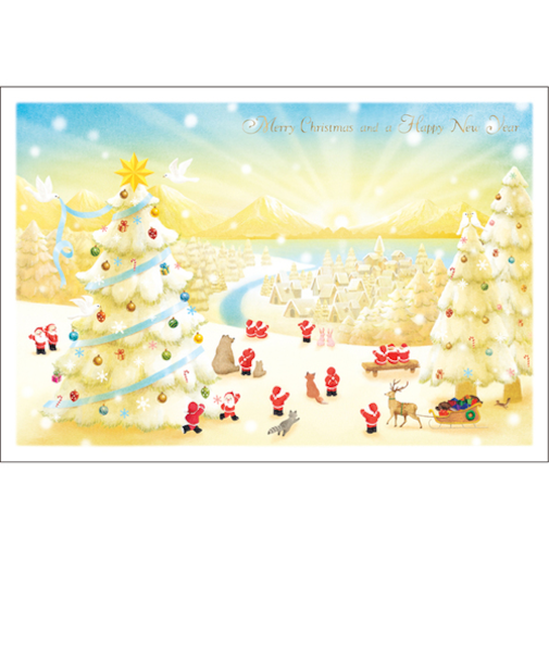 【クリスマス】　グリーティングライフ　ミニサンタカード　S－421