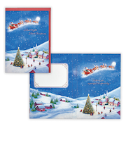 【クリスマス】　ホールマーク（Hallmark）　二つ折りクリスマスオルゴールカード　828097　クリスマスの夜2