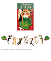 【クリスマス】　アクティブコーポレーション　クリスマス猫部ガーランドカード　CMG－572