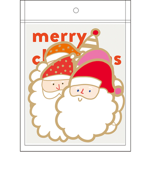 【クリスマス】　グリーティングライフ　クリスマスギフトカードパック　MM－452　サンタフェイス