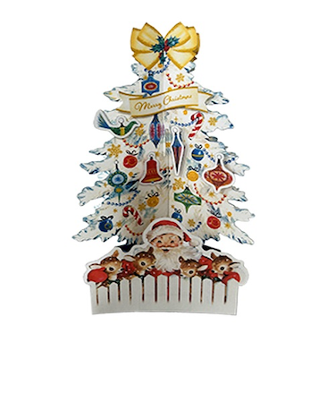 【クリスマス】　オットー・トレーディング　クリスマス3Dカード　ホワイトツリー