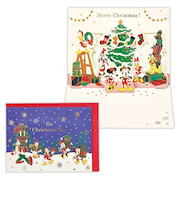 【クリスマス】　ホールマーク（Hallmark）　立体クリスマスカード　828585　ディズニー　ミッキー＆フレンズ　パーティー2