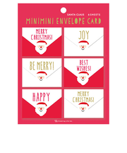 【クリスマス】　グリーティングライフ　サンタ　ミニミニエンベロープカード　HR－29　6枚入り
