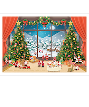 【クリスマス】　グリーティングライフ　ミニサンタカード　S－427