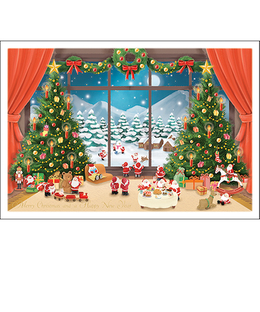 【クリスマス】　グリーティングライフ　ミニサンタカード　S－427