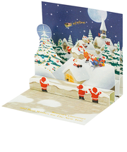 【クリスマス】　グリーティングライフ　ミニサンタポップアップミニカード　P－264