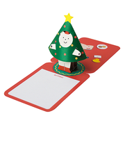 【クリスマス】　グリーティングライフ　クリスマスきぐるみポップアップミニカード　KE－56　クマ