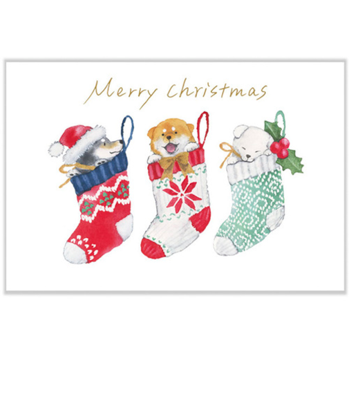 【クリスマス】　アクティブコーポレーション　しばいぬとクリスマスポストカード　CMP－388