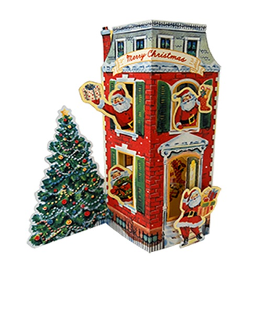 【クリスマス】　オットー・トレーディング　クリスマス3Dカード　サンタハウス