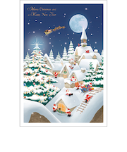 【クリスマス】　グリーティングライフ　ミニサンタカード　S－424