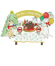 【クリスマス】　グリーティングライフ　クリスマステーブルカード　KE－42　キャット