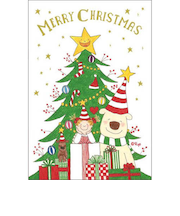 【クリスマス】　グリーティングライフ　クリスマスココミニカード　RY－485　ツリー