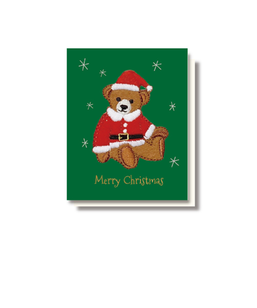 【クリスマス】　リーフワークカンパニー　クリスマスミニカード　刺繍ベアー　50－739
