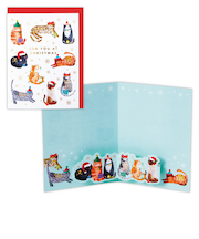 【クリスマス】　ホールマーク（Hallmark）　立体クリスマスカード　箔　クリスマスキャッツ　836467