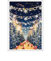 【クリスマス】　グリーティングライフ　ミニサンタカード　S－412