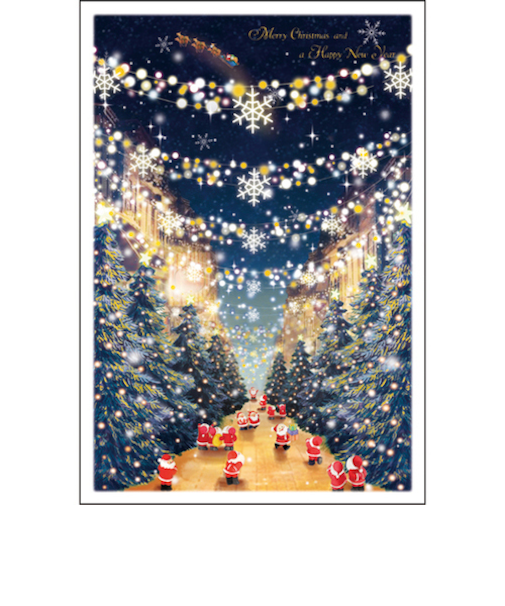 【クリスマス】　グリーティングライフ　ミニサンタカード　S－412