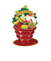 【クリスマス】　グリーティングライフ　クリスマスフラワーポットカード　TK－23