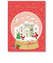 【クリスマス】 イーズプロダクツ クリスマスサンタポストカード PX4288