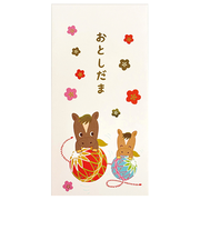 クローズ・ピン　年賀ポチ袋（大）　手毬と馬　3枚入