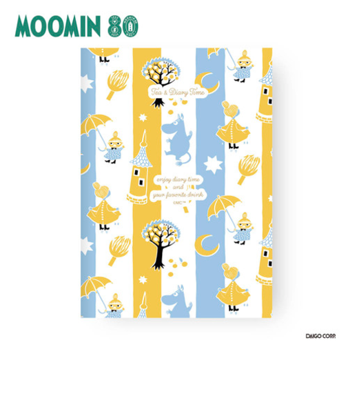 ダイゴー　夜とカフェオレと日記帳　ムーミン80周年限定　Ａ6　R2398　ムーミン／ストライプ