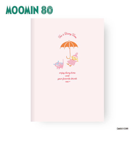 ダイゴー　夜とカフェオレと日記帳　ムーミン80周年限定　Ａ6　R2399　リトルミイ／ピンク