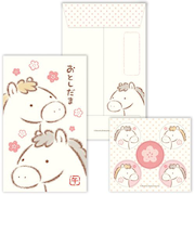 ビバリー　ポチ袋　FU－101　ふわり馬　3枚入