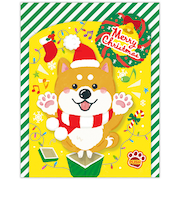 ホールマーク（Hallmark）　立体クリスマスオルゴールカード　動くサンタいぬ