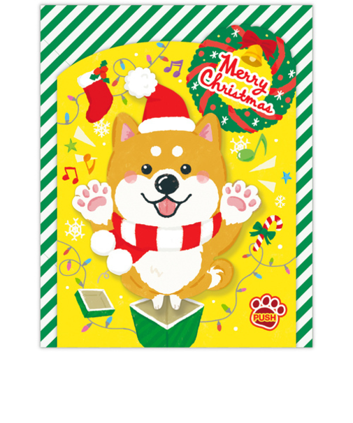 ホールマーク（Hallmark）　立体クリスマスオルゴールカード　動くサンタいぬ