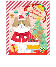 ホールマーク（Hallmark）　立体クリスマスオルゴールカー　動く　サンタねこ