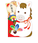 ホールマーク（Hallmark）　年賀ポチ袋・お年玉袋　847555　ダイカット　羽子板うま　1柄3枚入り