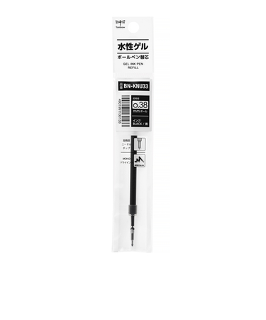 トンボ鉛筆（Tombow）　ゲルボールペン替芯　0.38mm　BN-KNU33　ブラック