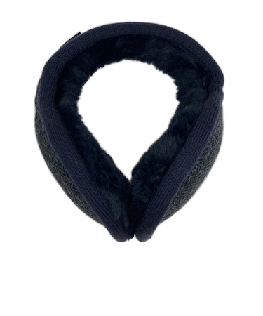 マールマール（MaR・MaR）　BACKWAY　イヤーマフ　ヘリンボーン　ネイビー