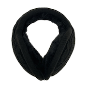 マールマール（MaR・MaR）　BACKWAY　イヤーマフ　ニット編み　ブラック