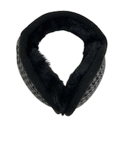 マールマール(MaR・MaR) BACKWAY イヤーマフ 千鳥格子 ブラック