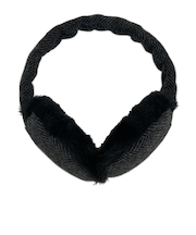 マールマール(MaR・MaR) 4WAY イヤーマフ ヘリンボーン ブラック